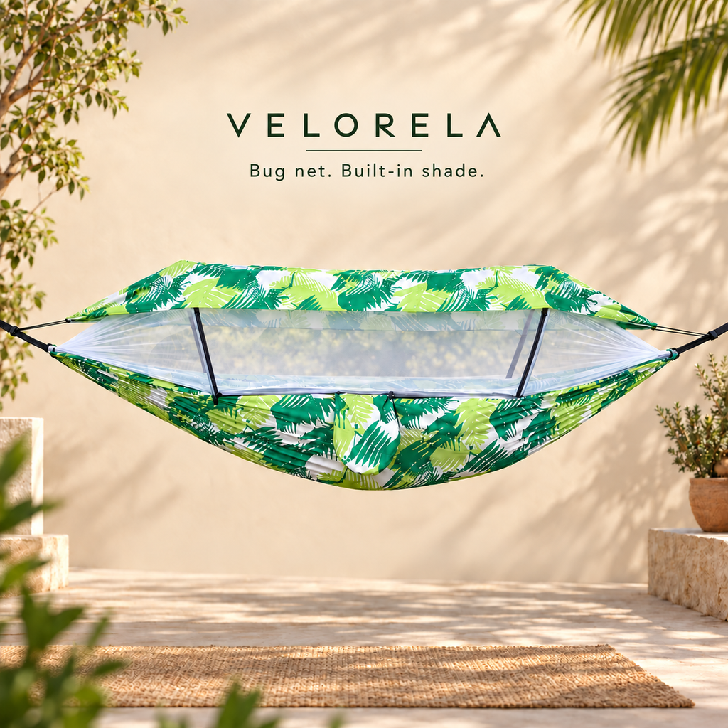 Patterned Canopy Mosquito Hammock