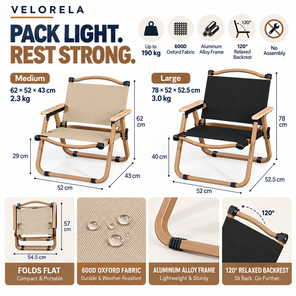 Lightweight Aluminum Folding Camping Chair