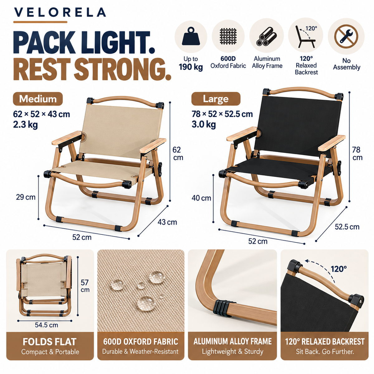 Lightweight Aluminum Folding Camping Chair