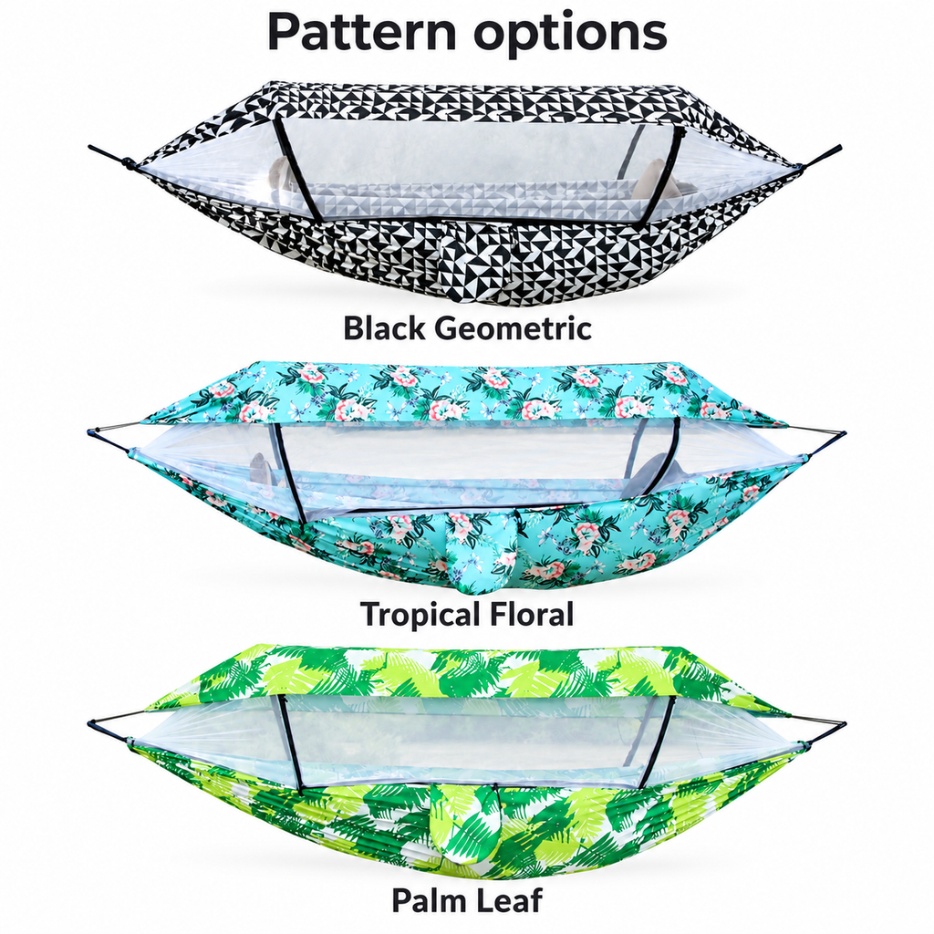Patterned Canopy Mosquito Hammock