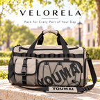 VELORELA Beige travel duffel – latest outdoor hero image