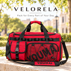 VELORELA Red travel duffel – latest outdoor hero image