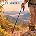 Sky Blue five-section folding trekking pole; Velorela warm trail hero