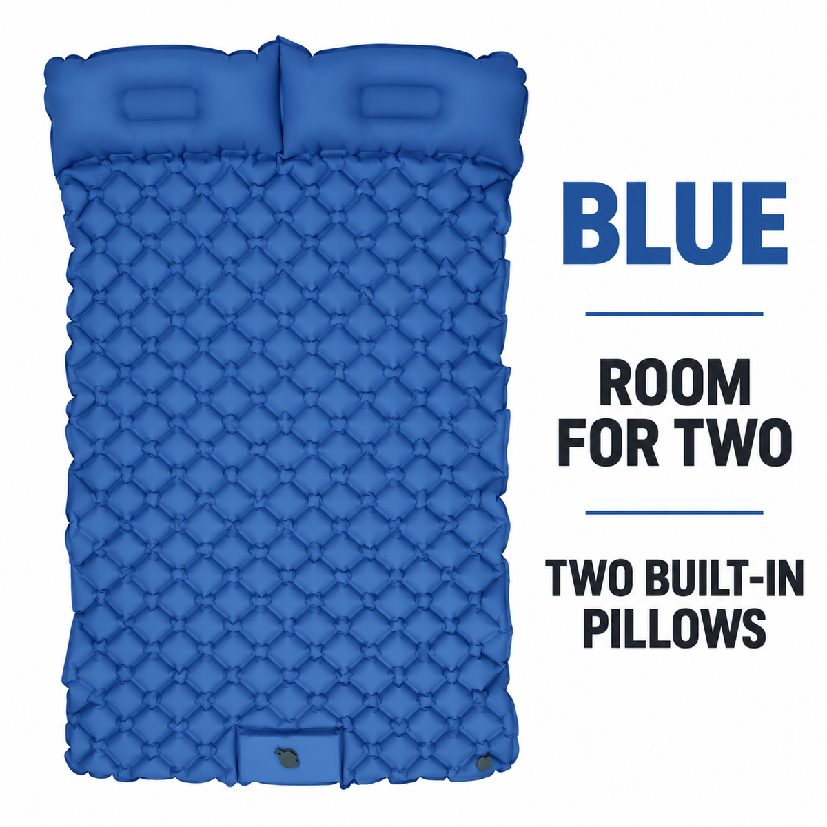 Blue double pad — two built in pillows
