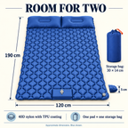 Blue double pad — size and construction