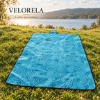 Ocean Shells fleece picnic blanket — lakeside hero