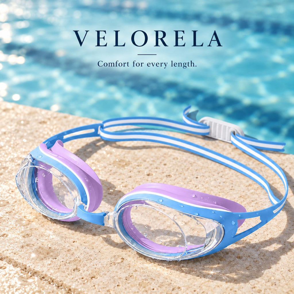 Velorela Comfort Fit Swimming Goggles — lavender blue