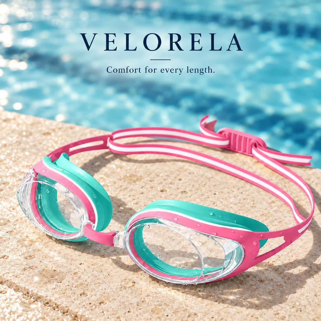 Velorela Comfort Fit Swimming Goggles — pink mint