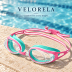 Velorela Comfort Fit Swimming Goggles — pink mint