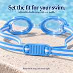 Sky Blue adjustable double strap and rear buckle