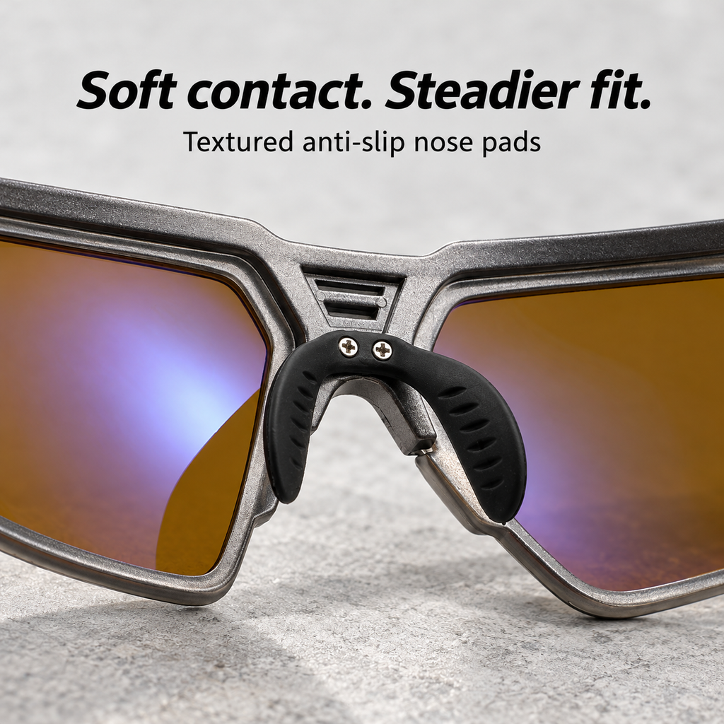 VELORELA Textured twin nose pads and sculpted bridge