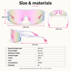 VELORELA Approximate dimensions and TR90, PC, UV400, non-polarized specifications